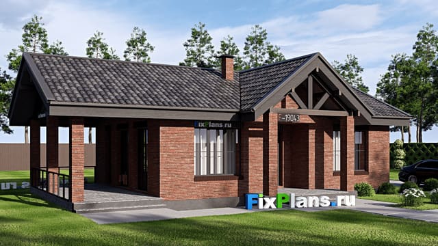 Одноэтажный дом F-19043