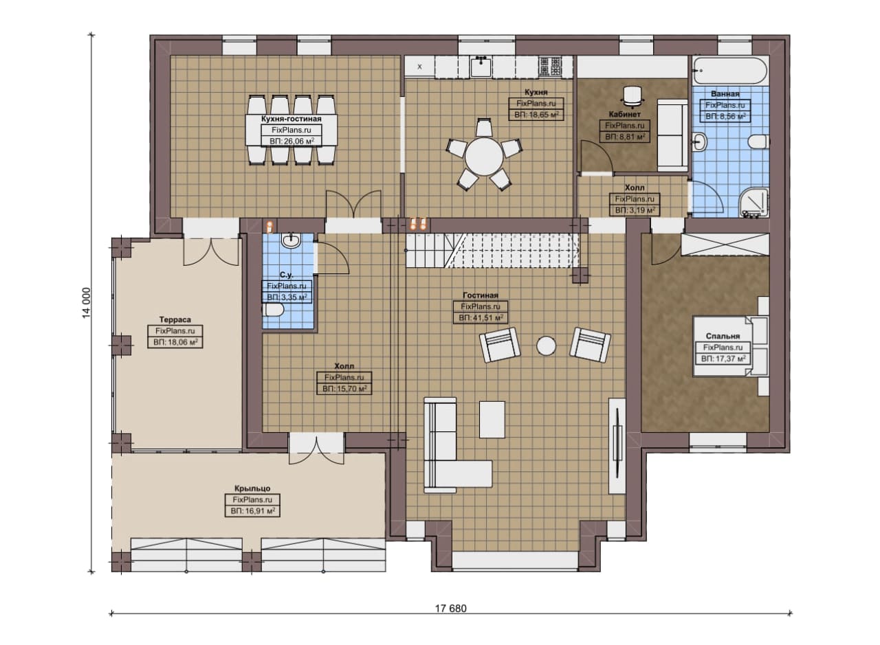 Планировка Двухэтажный дом F-20474